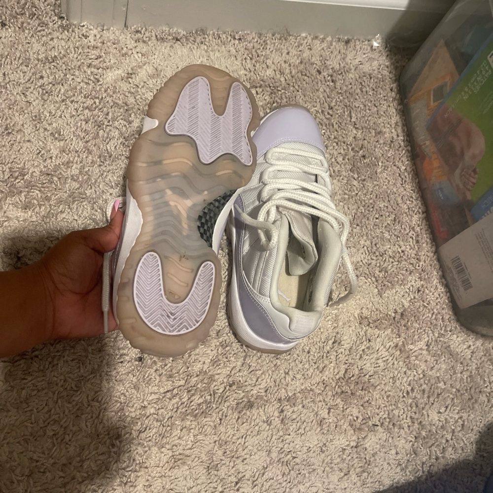 Jordan White and Cream High-Top Sneakers